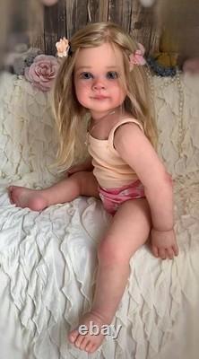 30in Fully Assembled Toddler Girl Reborn Baby Doll Painted Collect DIY Toy Gifts