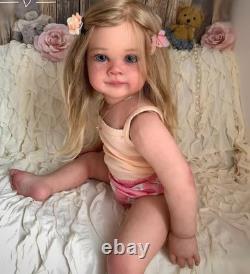 30in Fully Assembled Toddler Girl Reborn Baby Doll Painted Collect DIY Toy Gifts