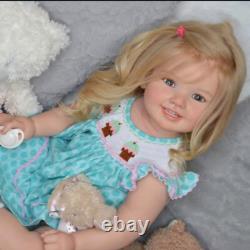 30in Lifelike Reborn Baby Doll Cammi Hand-Rooted Hair Handmade Toddler Girl Doll