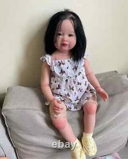 30in Reborn Baby Doll Girl Rooted Hair Finished Dolls Lifelike Toddler Art Toy