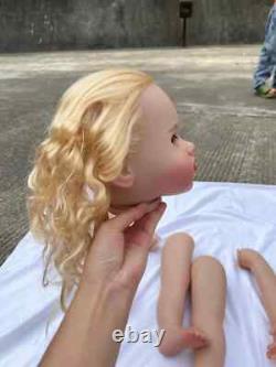30in Reborn Baby Doll Kit Toddler Girl Blonde Hair Painted Kit DIY Handmade Gift