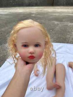 30in Reborn Baby Doll Kit Toddler Girl Blonde Hair Painted Kit DIY Handmade Gift