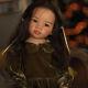 30inch Lifelike Reborn Baby Doll Finished Toddler Girl Doll Long Curly Hair Gift