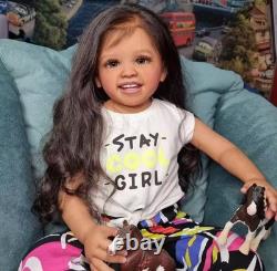 30inch Reborn Baby Doll Kits Rooted Hair Toddler Toy Girl Handmade Kids Toy Gift