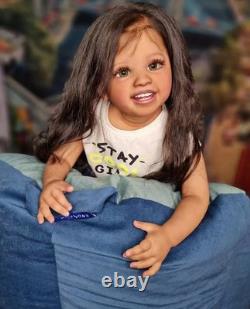 30inch Reborn Baby Doll Kits Rooted Hair Toddler Toy Girl Handmade Kids Toy Gift
