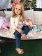 32 Realistic Toddler Doll Reborn Girl Baby Rooted Hair +jeans Shoes T-shirt Set