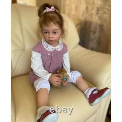 32 Reborn Baby with Hand-Rooted Hair Yellow Already Finished Doll Cloth Body