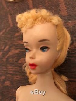 3 Number Three Vintage 1959 Blonde Ponytail Barbie Doll All Original & Near Mint