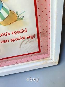 3 Pcs Set VTG 80s STRAWBERRY SHORTCAKE LuLu's Reverse Printed Glass Art 13x17