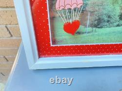 3 Pcs Set VTG 80s STRAWBERRY SHORTCAKE LuLu's Reverse Printed Glass Art 13x17