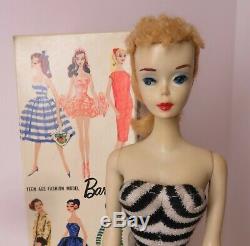 #3 Ponytail Barbie Sunglasses BOX Disk Stand Vintage Blonde 1960