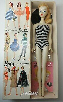 #3 Ponytail Barbie Sunglasses BOX Disk Stand Vintage Blonde 1960