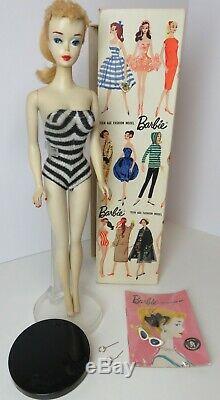 #3 Ponytail Barbie Sunglasses BOX Disk Stand Vintage Blonde 1960