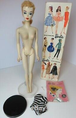 #3 Ponytail Barbie Sunglasses BOX Disk Stand Vintage Blonde 1960