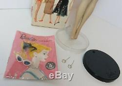 #3 Ponytail Barbie Sunglasses BOX Disk Stand Vintage Blonde 1960