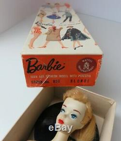 #3 Ponytail Barbie Sunglasses BOX Disk Stand Vintage Blonde 1960