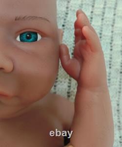 3kg Full Body Silicone Reborn Baby Dolls Size 45cm Newborn Dolls Brown Skin#GIRL