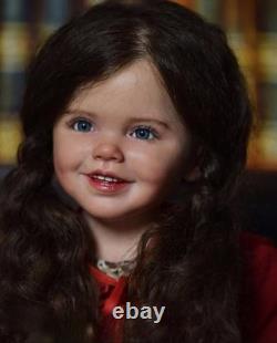 40'' Smile Face Toddler Girl Reborn Doll Unassembled Kits Hand-Rooted Curly Hair
