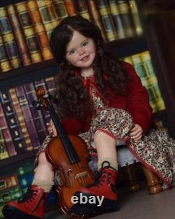 40'' Smile Face Toddler Girl Reborn Doll Unassembled Kits Hand-Rooted Curly Hair