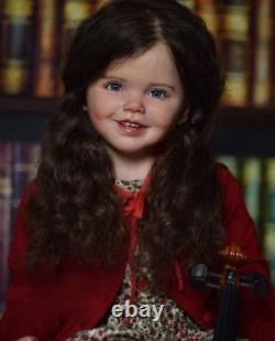 40'' Smile Face Toddler Girl Reborn Doll Unassembled Kits Hand-Rooted Curly Hair