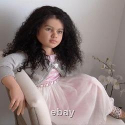 40'' Toddler Girl Reborn Doll Kit Hand-Rooted Hair Painted Cloth Body Unfinished