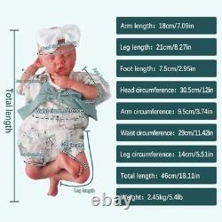 46cm silicone doll silicone reborn doll handmade whshable toys gifts crafts