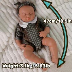 47cm silicone girl doll reborn doll Christmas gift sleeping baby doll handmade