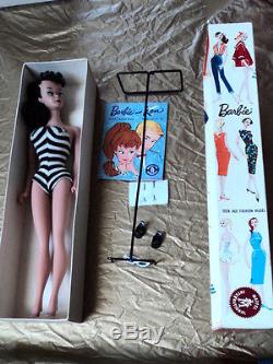 #4 Brunette Barbie Ponytail With Orignal Box And Accessories - Very Nice