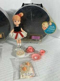 (4) Vintage 1965 Hasbro Dolly Darlings Hat Box Series Dolls