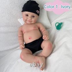50.5cm Lifelike full silicone reborn baby doll girl doll toys gift handmade wash