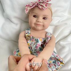 50.5cm Lifelike full silicone reborn baby doll girl doll toys gift handmade wash