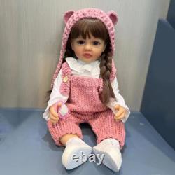 55cm / 22inch Realistic Reborn Doll Full Silicone Vinyl Body Girls Dolls Toddler