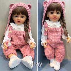 55cm / 22inch Realistic Reborn Doll Full Silicone Vinyl Body Girls Dolls Toddler