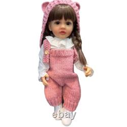55cm / 22inch Realistic Reborn Doll Full Silicone Vinyl Body Girls Dolls Toddler