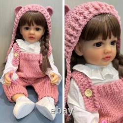 55cm / 22inch Realistic Reborn Doll Full Silicone Vinyl Body Girls Dolls Toddler