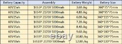60V 40Ah 30Ah 20Ah Li-Ion Battery Pack for Scooter Electric Bike Motor Ebike
