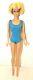 60s Vintage American Girl Barbie Head Straight Leg Body In The Swim Suit Blonde