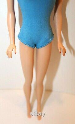 60s Vintage AMERICAN GIRL BARBIE Head Straight Leg Body IN THE SWIM SUIT Blonde