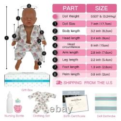 7In African American Reborn Boy Doll Owen Full Body Silicone Anti Stress Gift