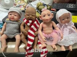7 Full Body Silicone Preemie Monkey Baby Lifelike Mini Reborn Anti-Stress Toy