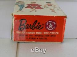 ALL ORIGINAL Barbie Platinum Swirl Ponytail, 1964 In Box With All Accessories