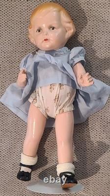 AMBERG 1928 Antique Composition Baby Doll Light Complexion Blonde Hair 14 inch