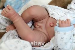 AWW! BABY BOY DOGGIES! Preemie Life Like Reborn Pacifier Doll + Extras