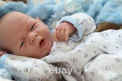 AWW! BABY BOY DOGGIES! Preemie Life Like Reborn Pacifier Doll + Extras