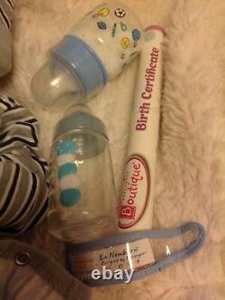 AWW! BABY BOY! SO CUTE 14 Preemie Life Like Reborn Pacifier Doll + Extras