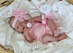 AWW! It's Baby GIRL! Berenguer Life Like Reborn Preemie Pacifier Doll +Extras