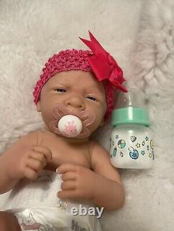 AWW! PERFECT BABY GIRL! Berenguer LifeLike Newborn Reborn Pacifier Doll +Extras