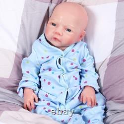 Adorable 18.5 Full Silicone Reborn Baby Boy Doll Real Touch Drink-Wet Lifelike