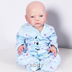 Adorable 18.5 Full Silicone Reborn Baby Boy Doll Real Touch Drink-Wet Lifelike