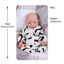 Adorable 18.5 Full Silicone Reborn Baby Boy Doll Real Touch Drink-Wet Lifelike